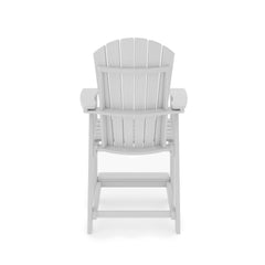 Dark Gray Adirondack Style Counter Chair – Stylish HDPE Poly Lumber for Dining, Patio, and Garden Comfort