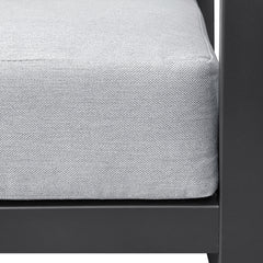 Recliner Patio Chair with Cushions and Ottoman,Waterproof Fabric Soft Cushions with Aluminium Frame