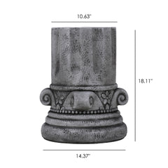 Cement Outdoor End Tables for Patio, GardenAccent Table, Modern Small Round Side Tablefor Outside, Tree Stump Garden Stool DrumTable indoor and Outdoor
