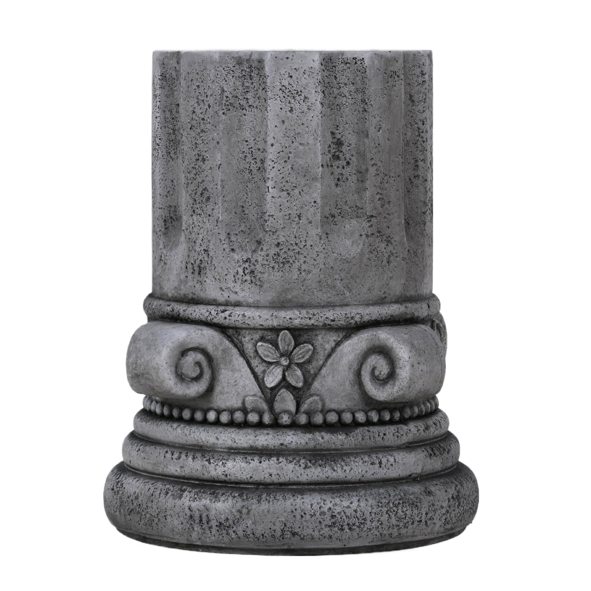Cement Outdoor End Tables for Patio, GardenAccent Table, Modern Small Round Side Tablefor Outside, Tree Stump Garden Stool DrumTable indoor and Outdoor