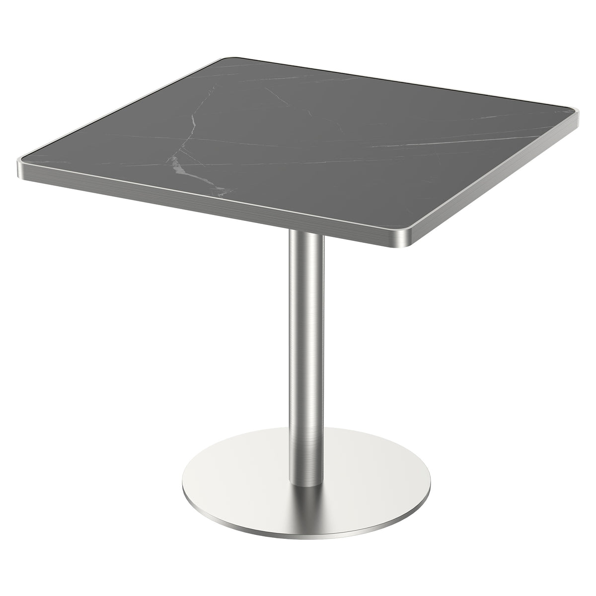 Square Modern Dinning Table 31.5 inches Bistro Table Tulip Table with Faux Marble top,Easy Assemble,Sturdy Metal Frame Diameter
