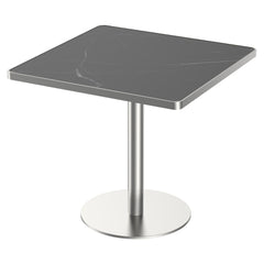 Square Modern Dinning Table 31.5 inches Bistro Table Tulip Table with Faux Marble top,Easy Assemble,Sturdy Metal Frame Diameter