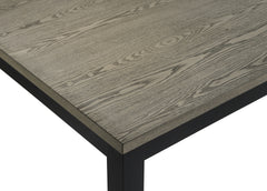 1pc Contemporary Dining Table Rectangular Wood Base Two-Tone Brown Black Finish Wooden Dining Room Furniture