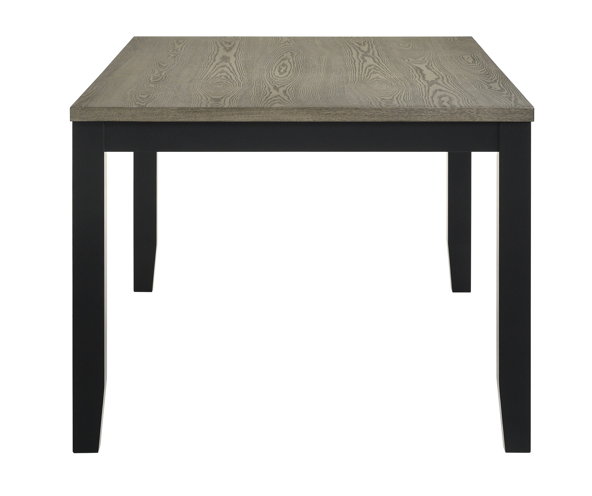 1pc Contemporary Dining Table Rectangular Wood Base Two-Tone Brown Black Finish Wooden Dining Room Furniture