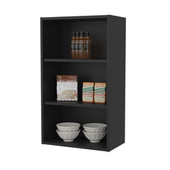 Wenge Wall Cabinet with Open Storage