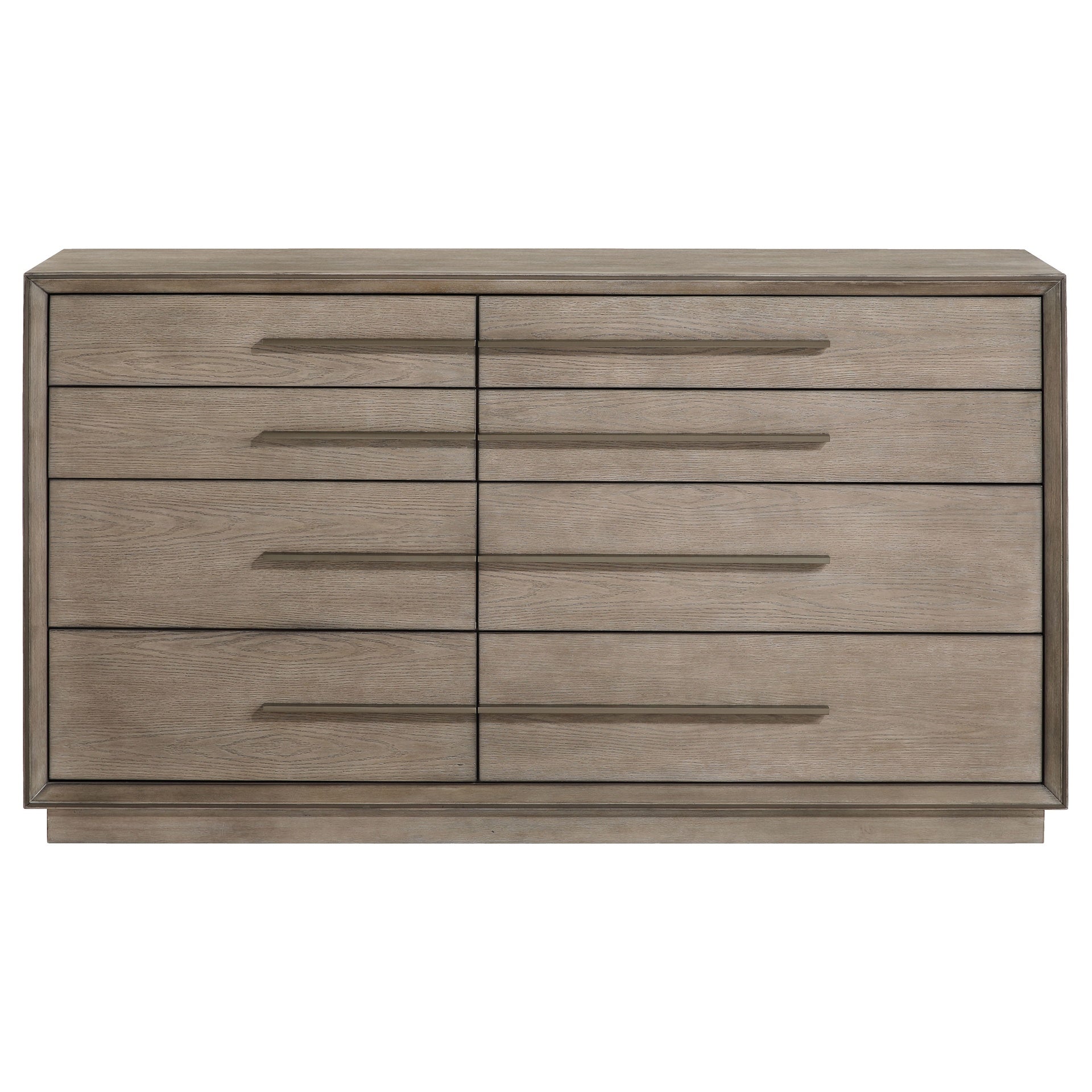 Prescott Taupe Oak 8-drawers Dresser