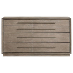 Prescott Taupe Oak 8-drawers Dresser