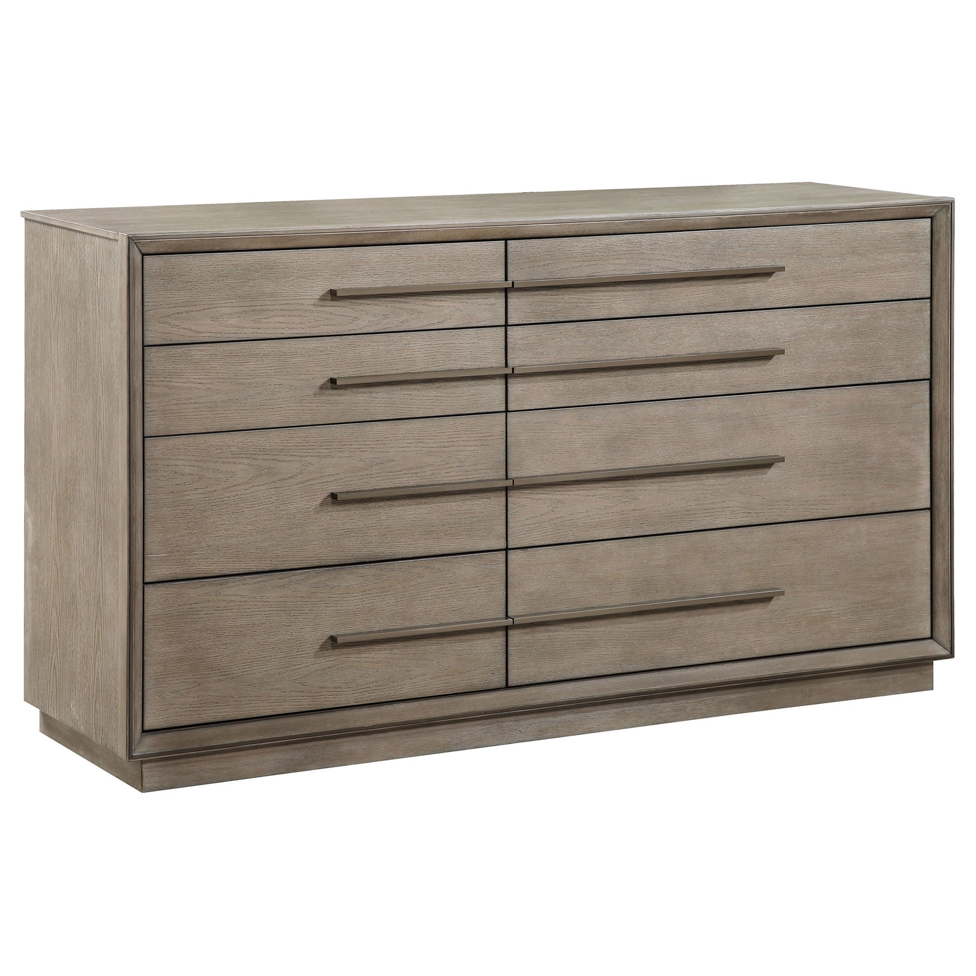 Prescott Taupe Oak 8-drawers Dresser