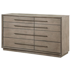 Prescott Taupe Oak 8-drawers Dresser