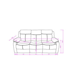 Blanche White 3PC Reclining Sofa and Loveseat-with speaker and Recliner with LED Lights