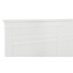 White Finish Queen Bed Transitional Style Wooden Bedroom Furniture 1pc Panel Bed