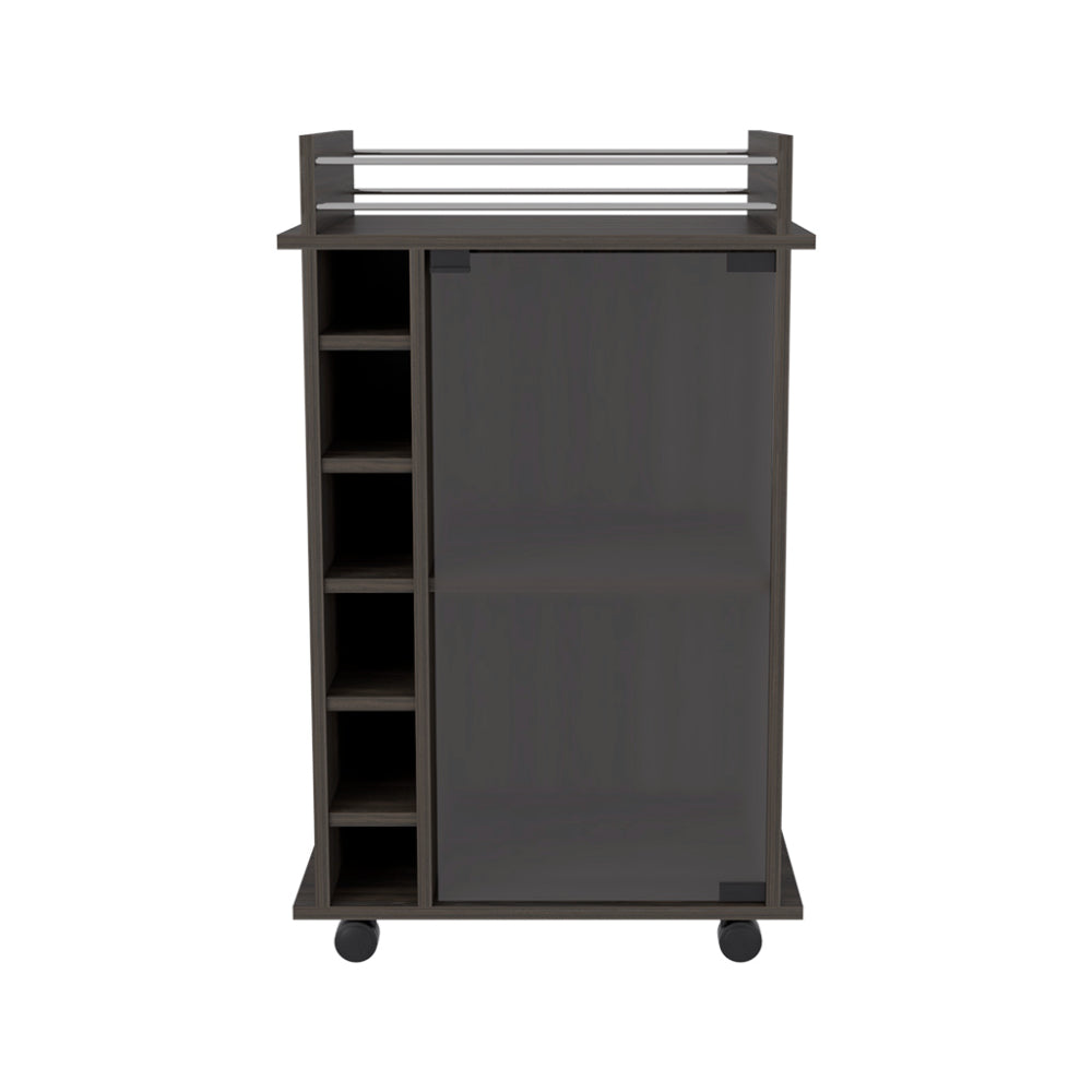 4-Shelf 2-piece Living Room Set, Coffee Table and Bar Cabinet Wenge and Espresso