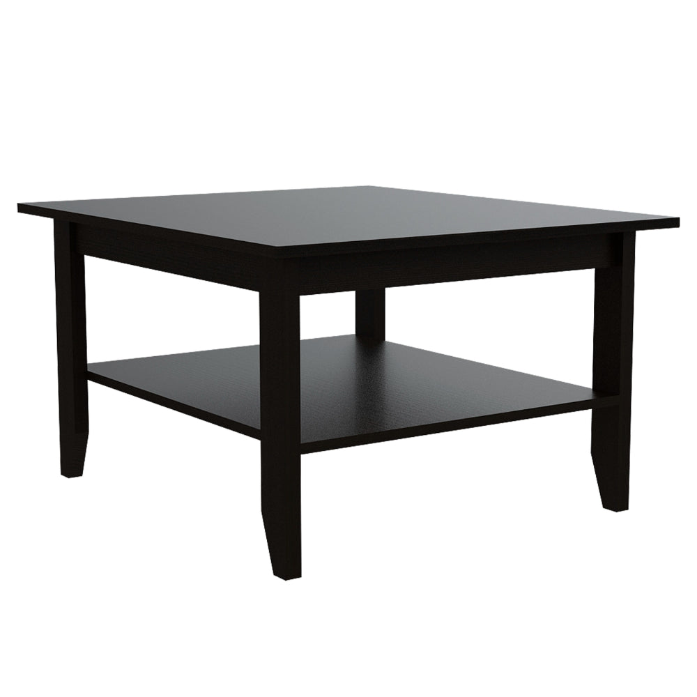 4-Shelf 2-piece Living Room Set, Coffee Table and Bar Cabinet Wenge and Espresso