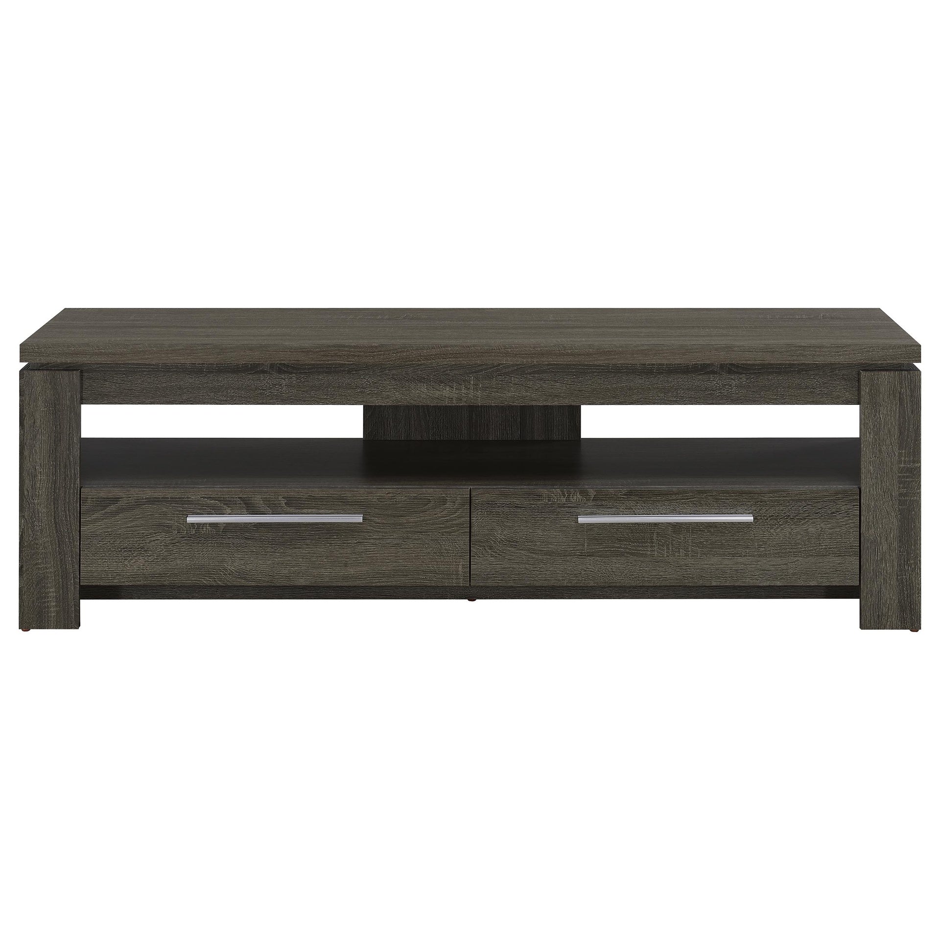 Weathered Grey 59-inch 2-Drawer TV Console