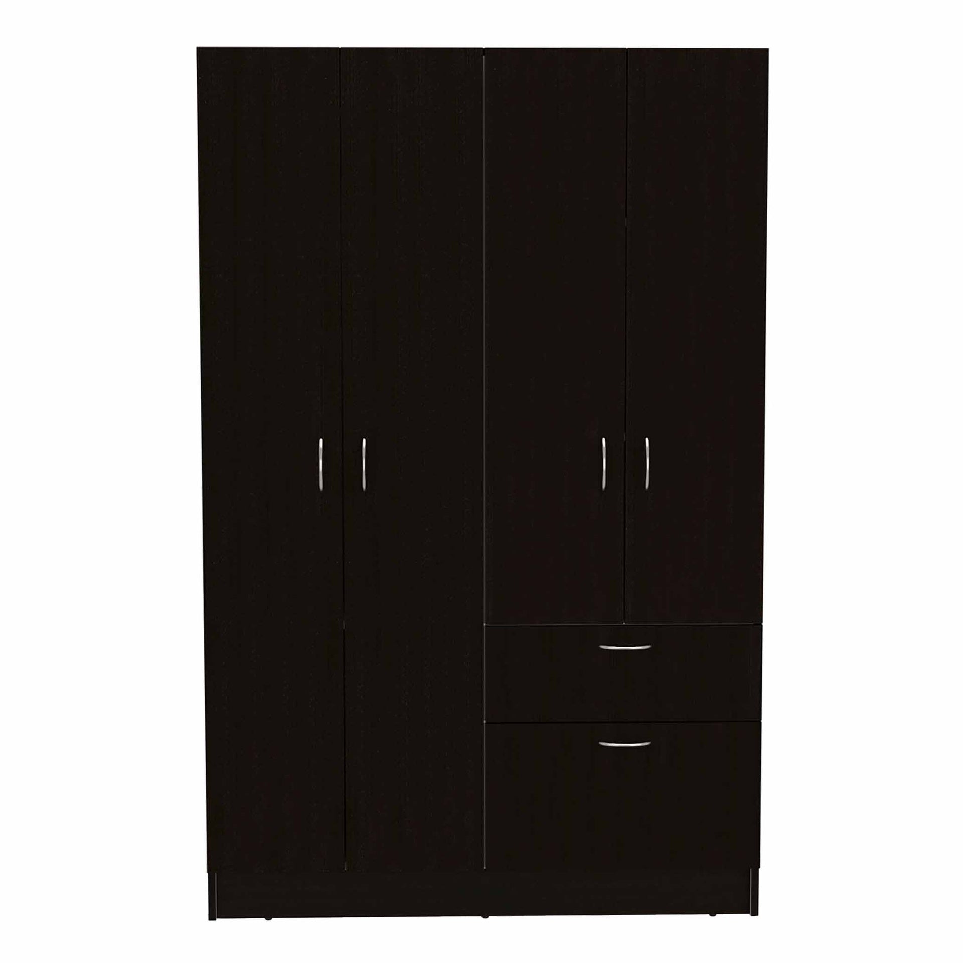1-Drawer Rectangle Armoire  Wenge and White