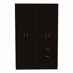 1-Drawer Rectangle Armoire  Wenge and White