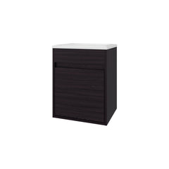 Wengue Bathroom Floating Vanity with Sink and 1 Door