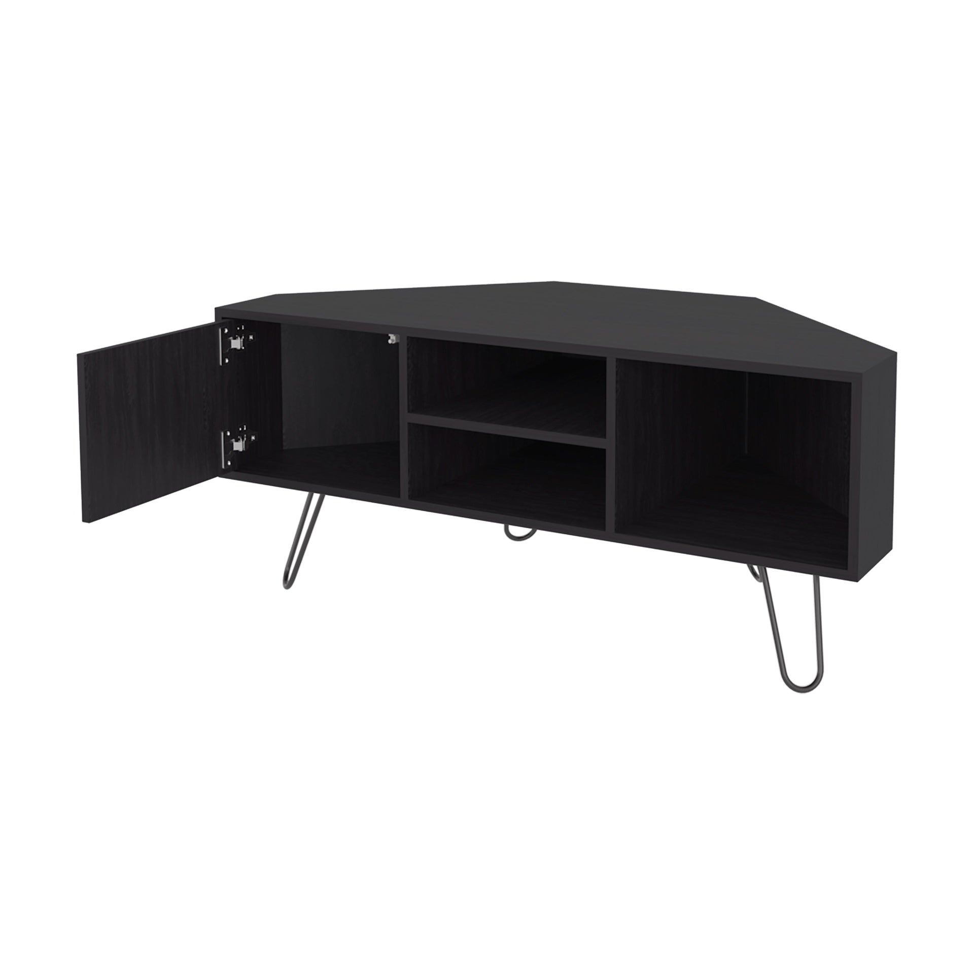 Wengue 1-Door TV Stand with Open Storage
