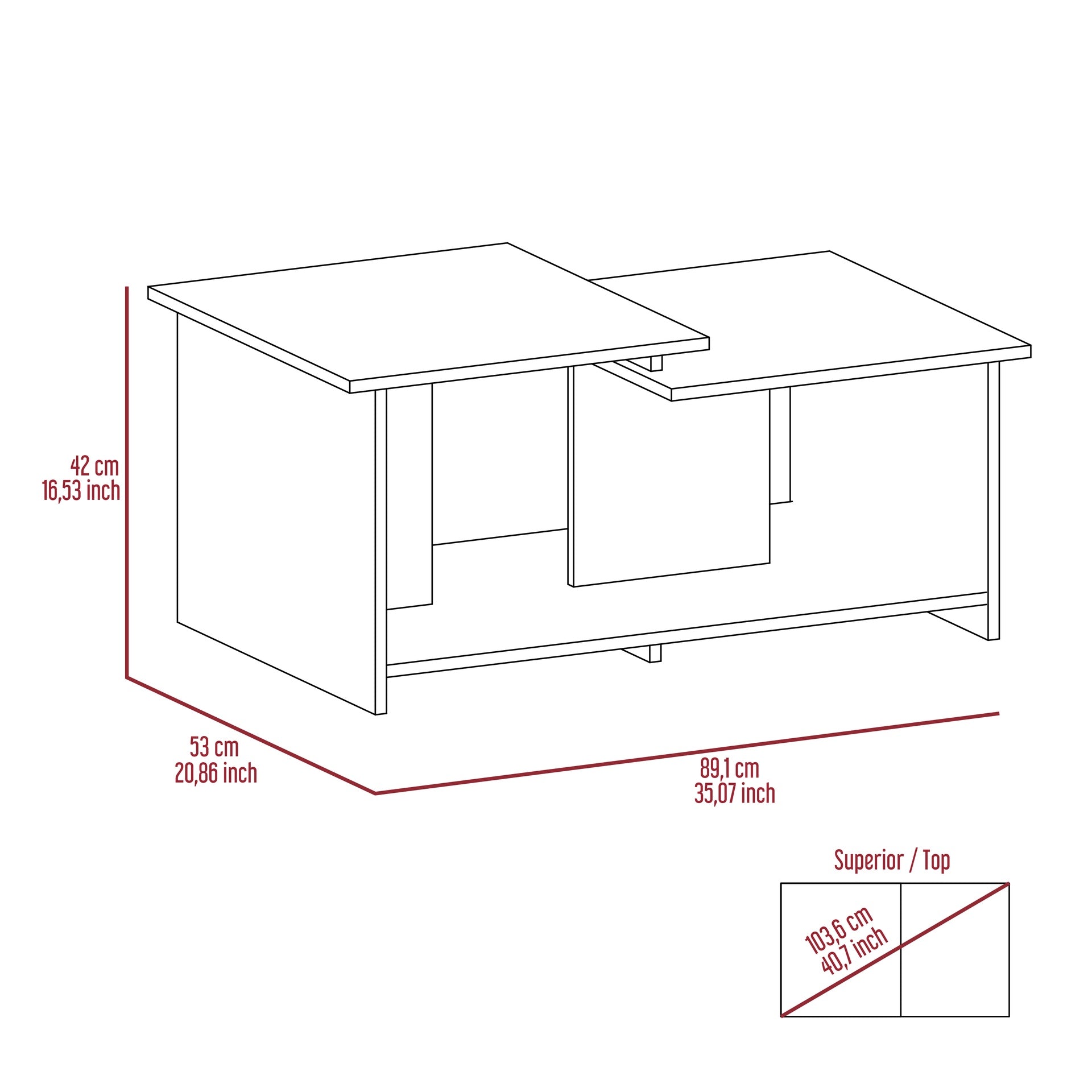 1-Shelf Coffee Table Wenge