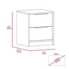 Cannon 2-Drawer Nightstand White