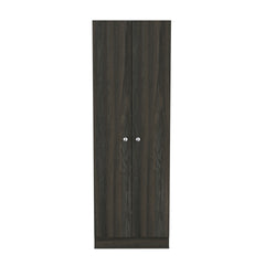Rectangle 2-Door Storage Tall Cabinet Carbon Espresso and Wenge