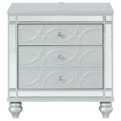 Menlo Silver Metallic 2-drawer Nightstand