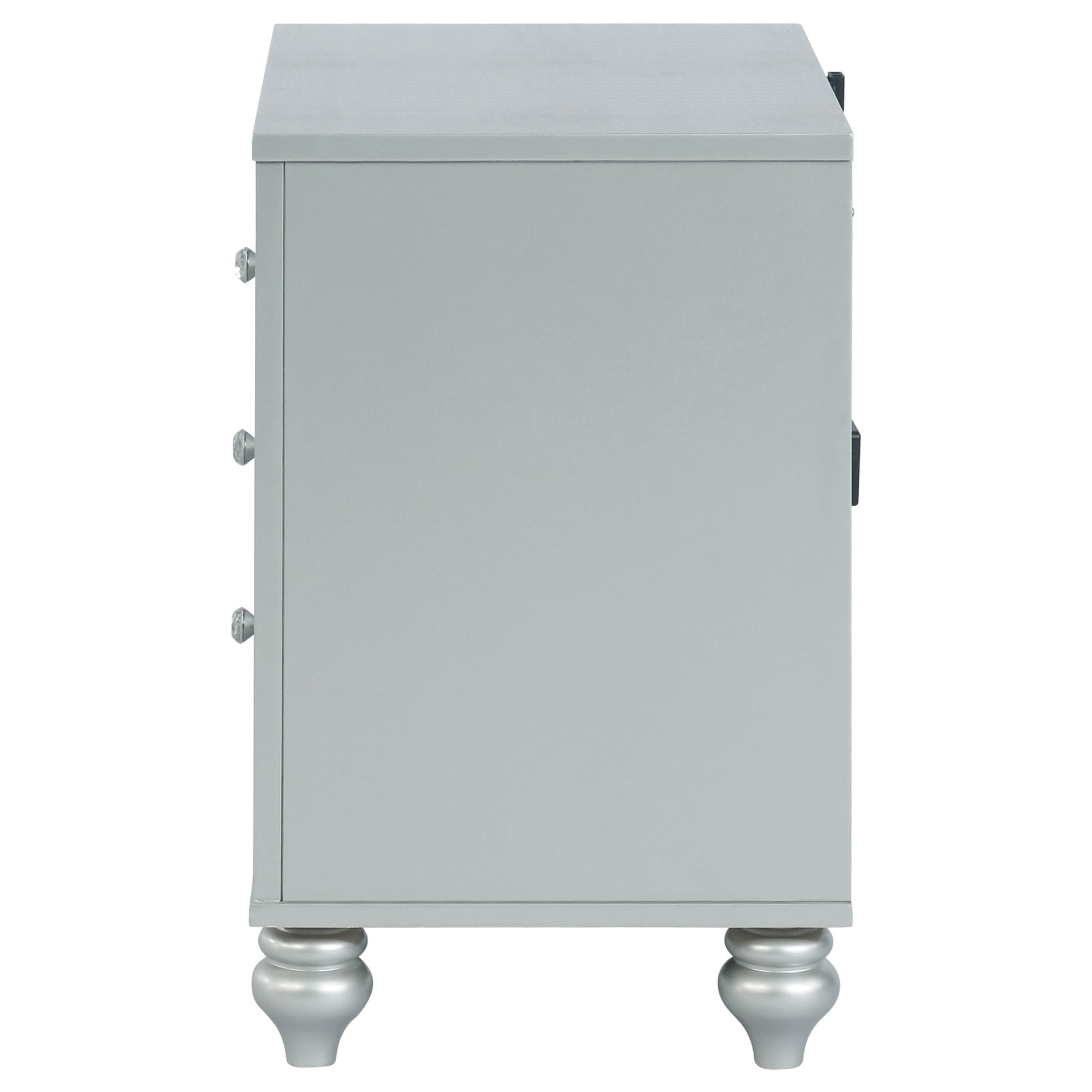 Menlo Silver Metallic 2-drawer Nightstand
