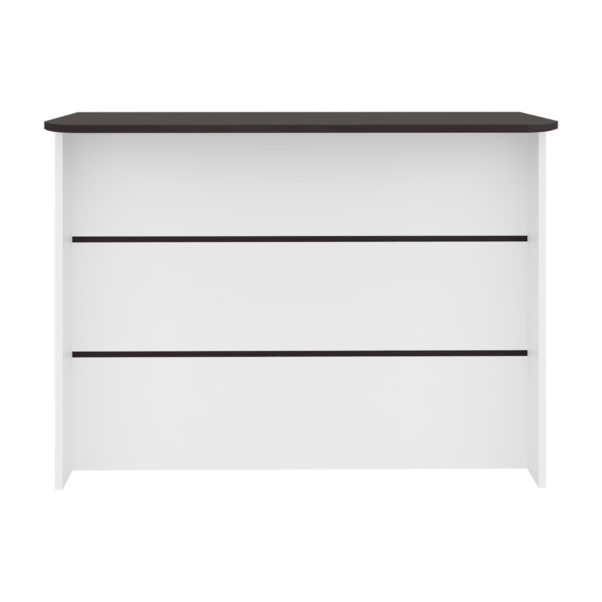 Wenge and White Kitchen Island with Ample Storage Space
