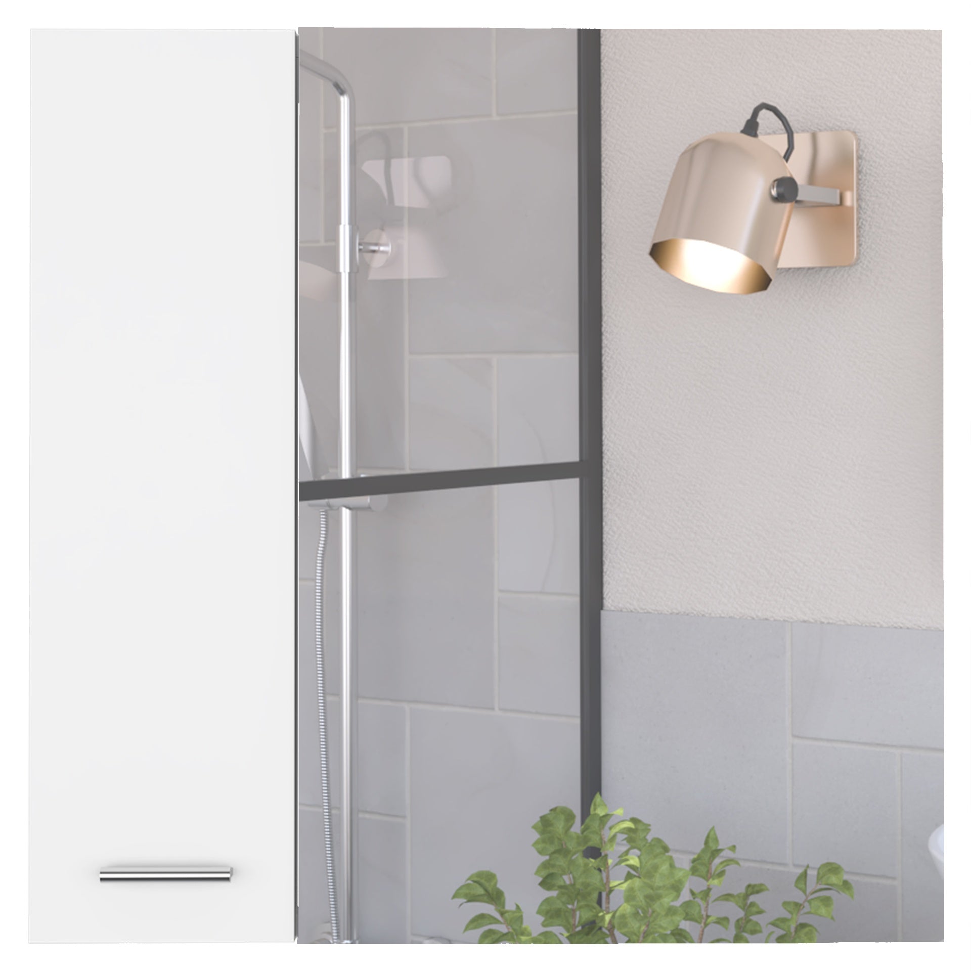 4-Shelf Bathroom Medicine Cabinet with Mirror
