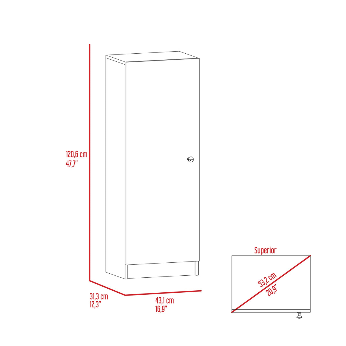 Rectangle Pantry Cabinet Wenge