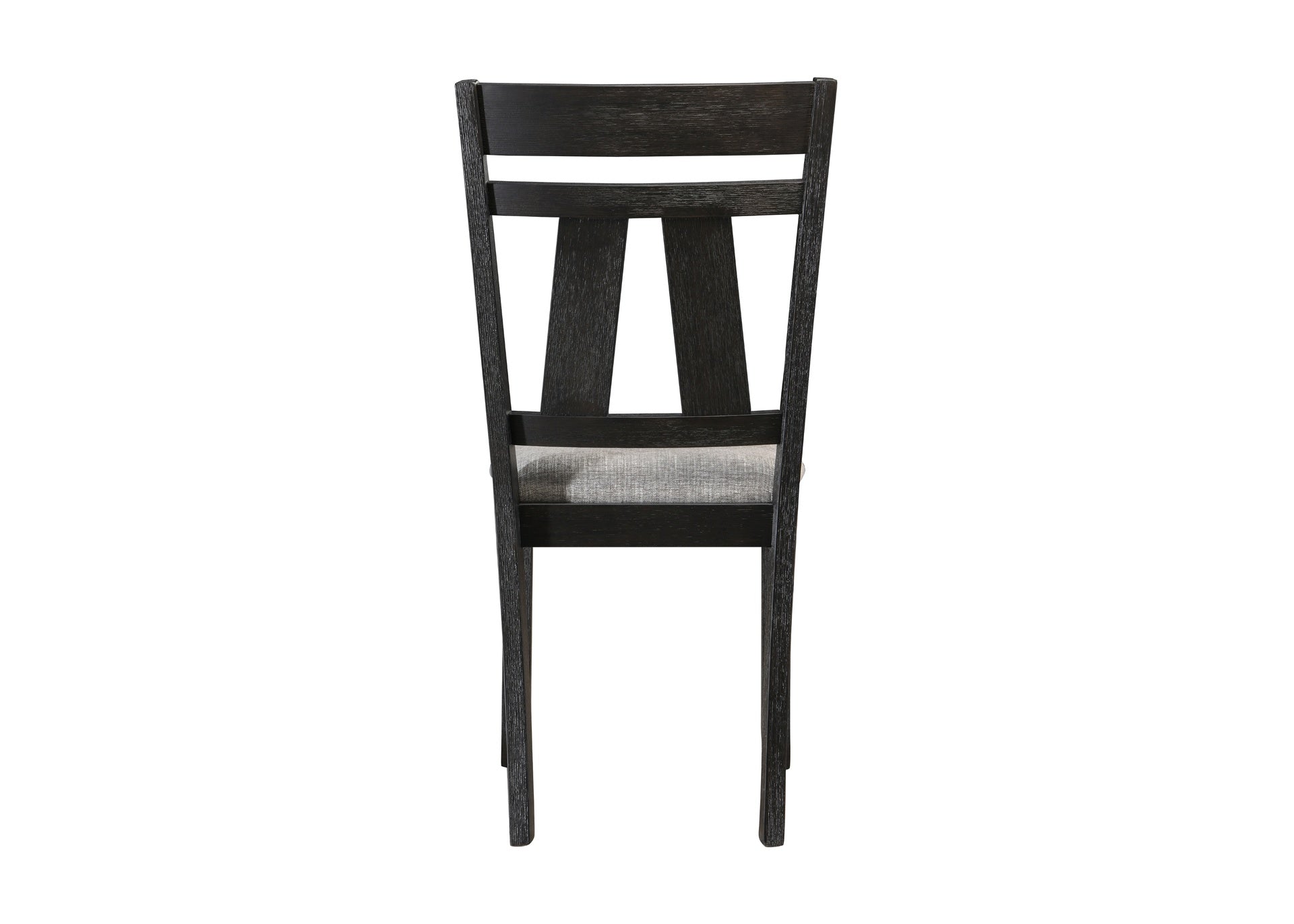 Cottage Style Dining Side Chair 2pc Set Upholstered Seat Wheat Charcoal Finish Dining Room Wooden Furniture Transitional Design
