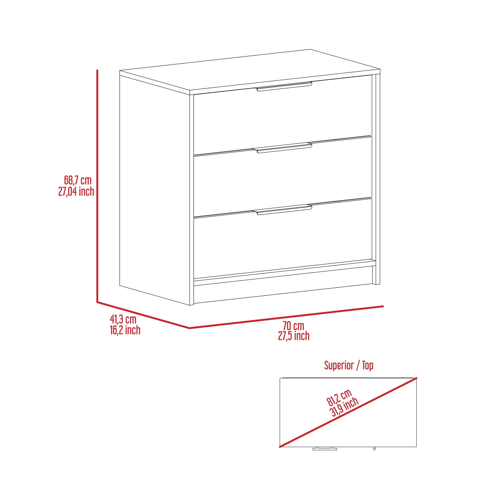 Cannon 3-Drawer Rectangle Dresser Wenge and Light Oak