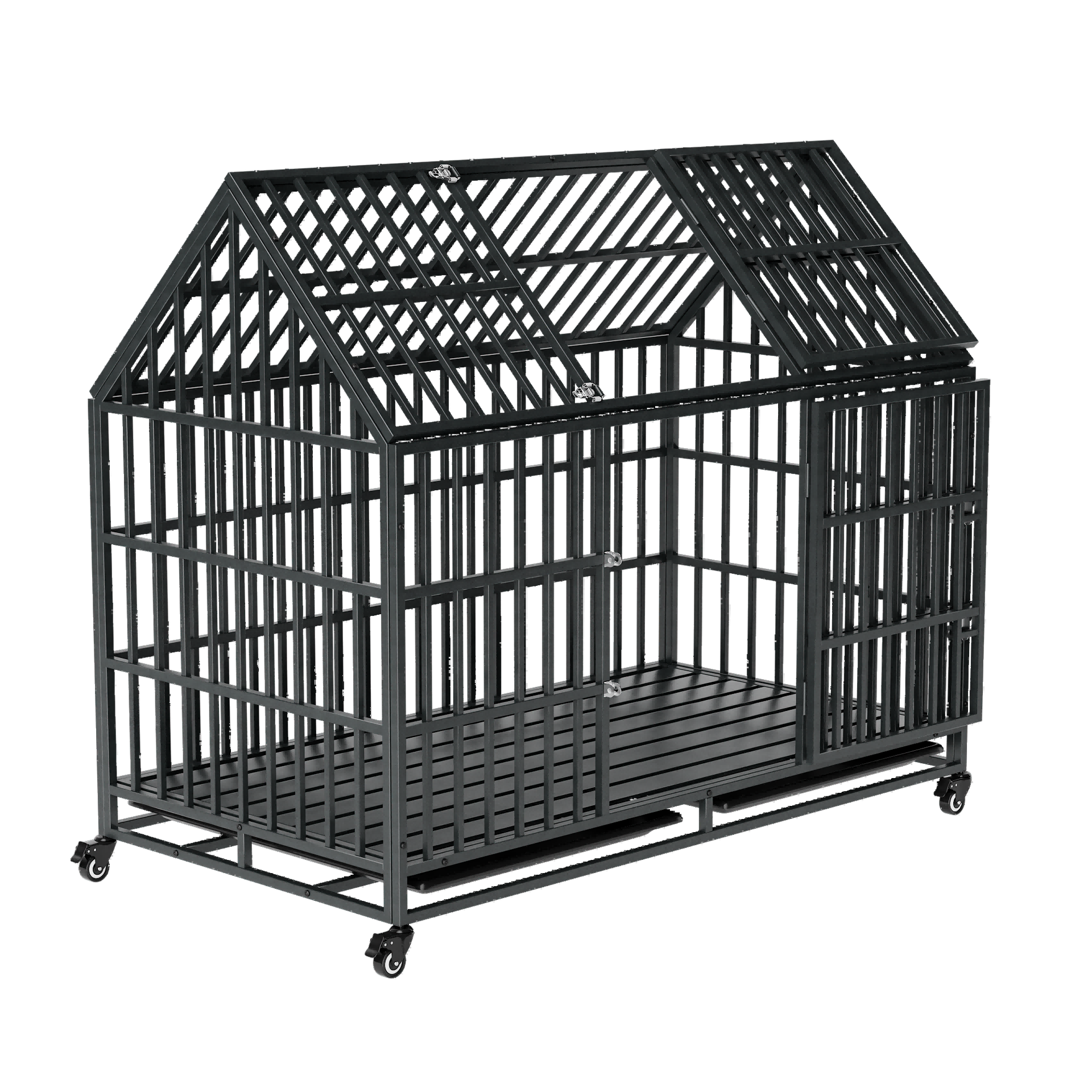 52 Inches Heavy Duty Dog Crate with Roof Top