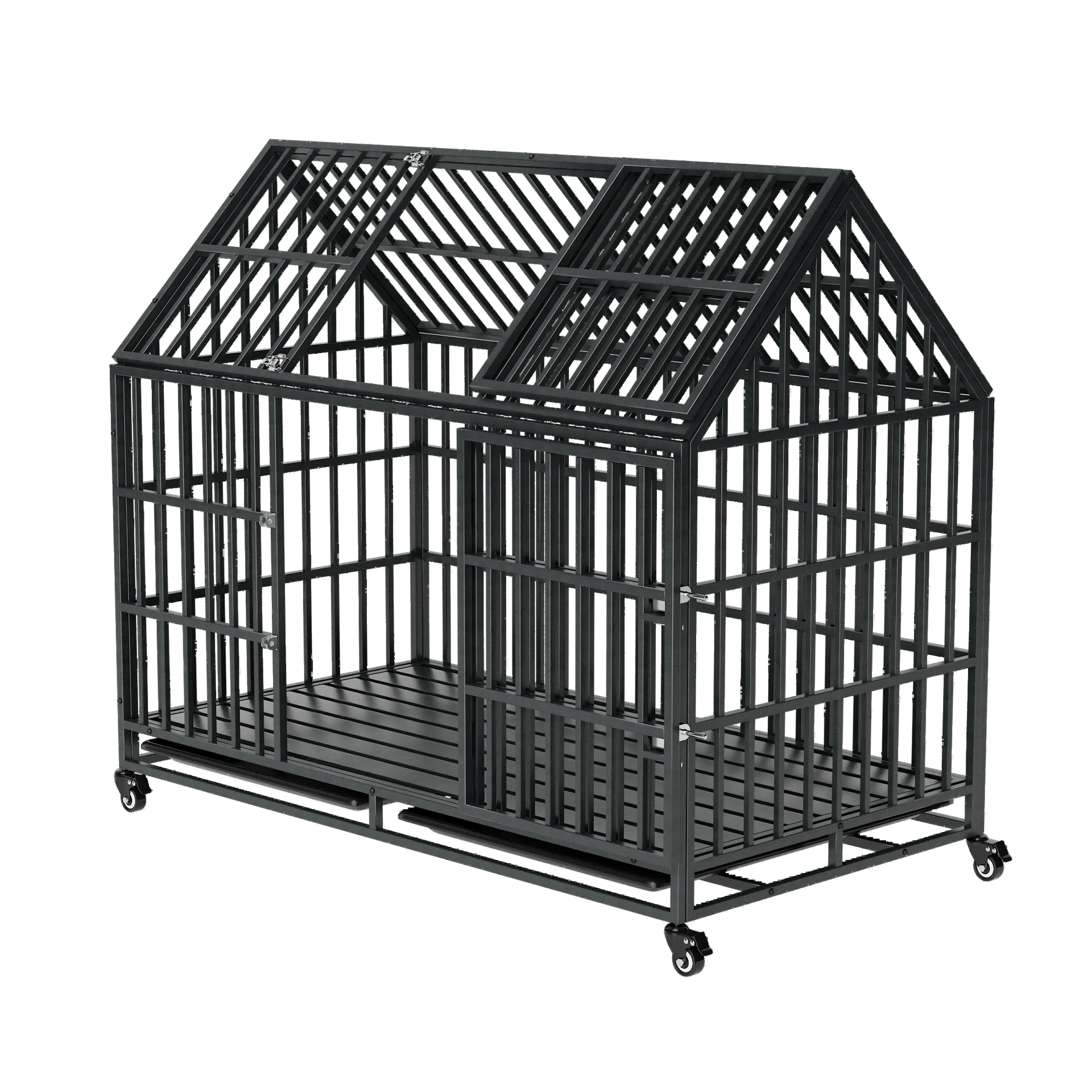 52 Inches Heavy Duty Dog Crate with Roof Top