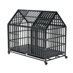 52 Inches Heavy Duty Dog Crate with Roof Top