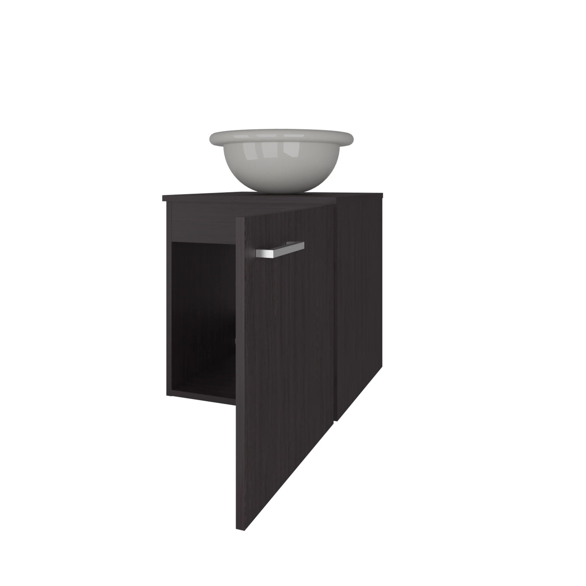 Wengue Bathroom Vanity with Integrated Sink