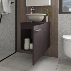 Wengue Bathroom Vanity with Integrated Sink