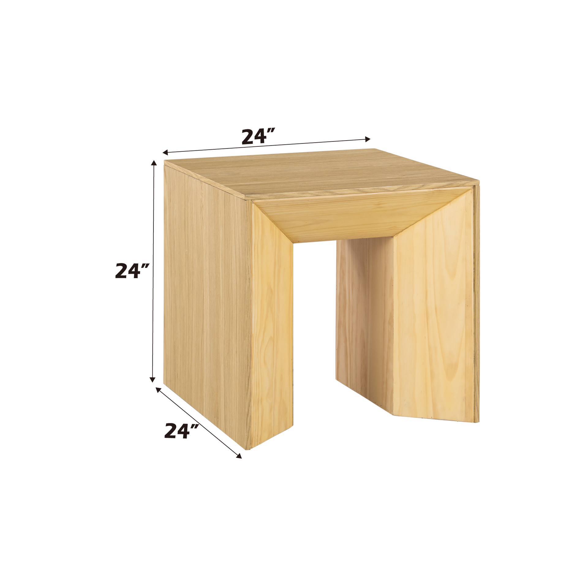Harold Natural Oak Finish End Table