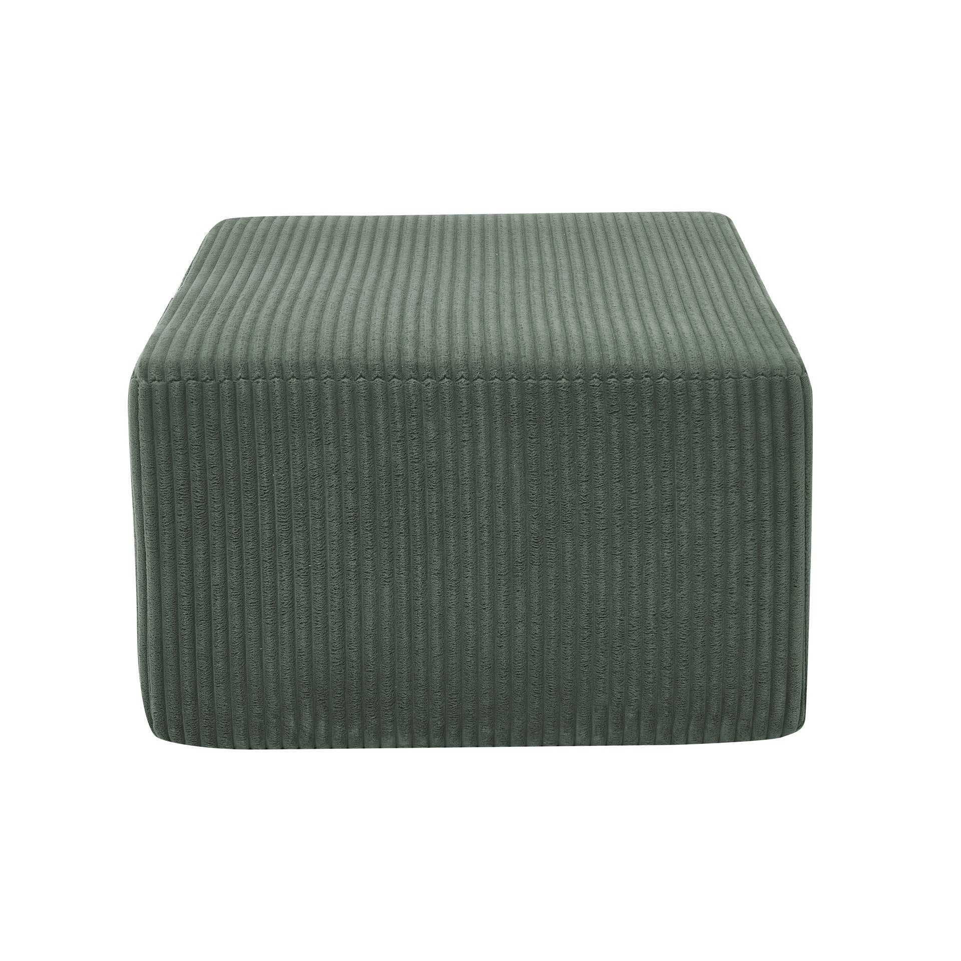 Full Compressed Corduroy Upholstered Ottoman
