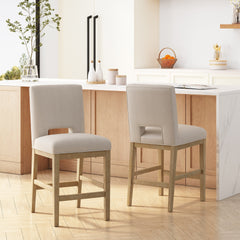 27 Inch Counter Stools, Set of 2,Fabric