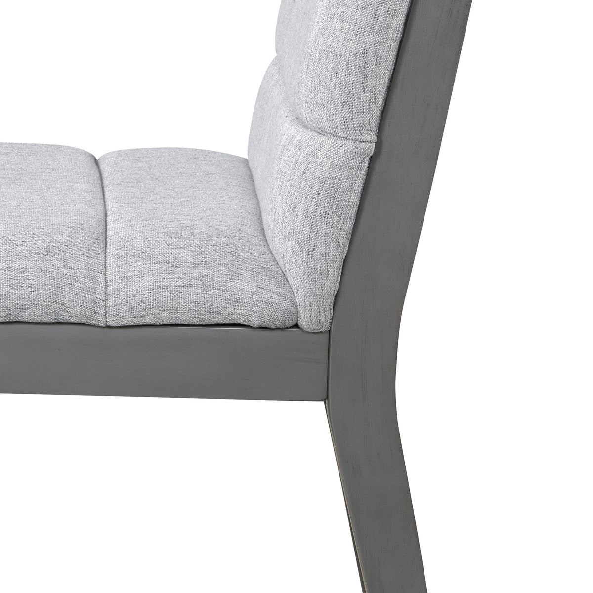 Oak Gray Finish & Tufted Upholstery Modern Dining Chairs Set of 2 – Sleek Comfort for Every Space