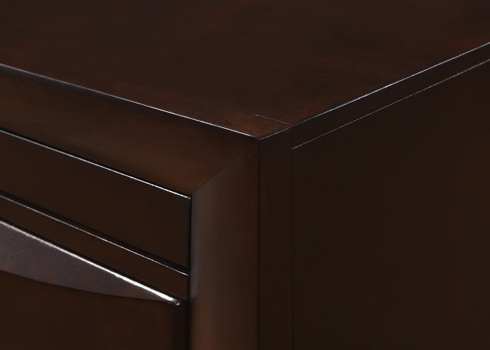 1Pc Contemporary 5 Drawer Chest Brown Finish Solid Wood Wooden Bedroom Furniture