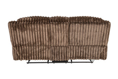Living Room Contemporary Chocolate Corduroy 1pc Motion Loveseat w Console Storage Box Reclining Couch