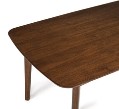 Mid-century Modern 1pc Rectangular Table Warm Wood Finish Wooden Dining Room Furniture