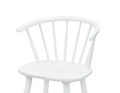 2pc White Contemporary Counter Height Stool Chair Spindle Back Wooden Kitchen Dining Room Furniture