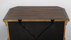 Espresso Color 1pc Nightstand Faux Wood Carved Details Bedroom Furniture Bedside Table Bronze Ring Pulls Solidwood 2- Storage Drawers