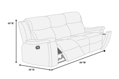 Modern Style 1pc Manual Motion Sofa Console Loveseat Plush Back Cushion Cup Holder Walnut Finish Primary Living Room Furniture