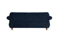 Formal Luxury Look 1pc Indigo Velvet Sofa w Pillows Living Room Furniture Couch