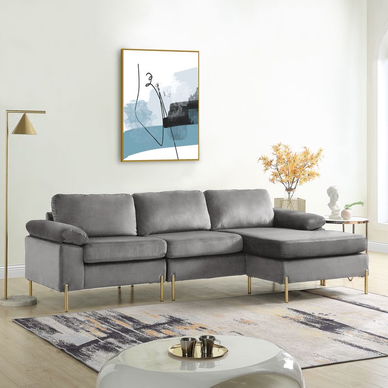 Urban Grey Velvet Sofa