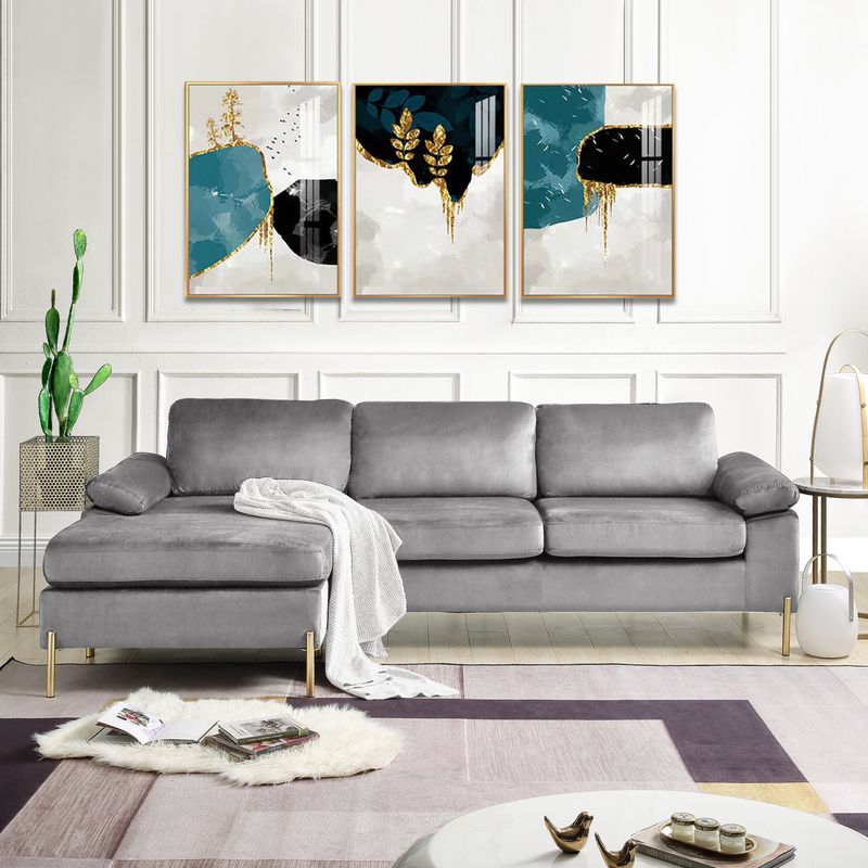 Urban Grey Velvet Sofa